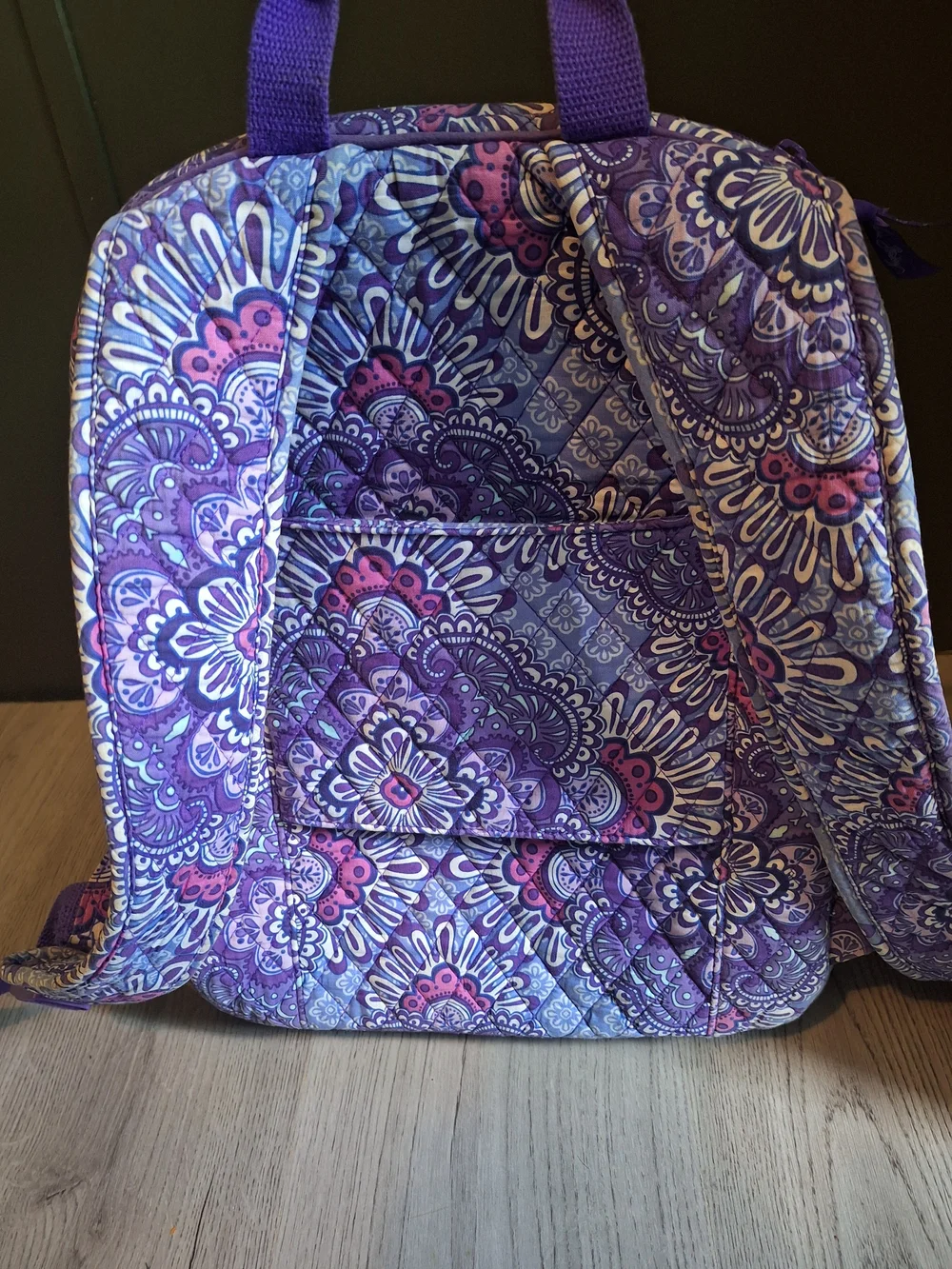 Vera Bradley Purple Floral Quilted Backpack